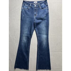 Oat New York Distressed High Rise Raw Hems Jeans Womens Size 27